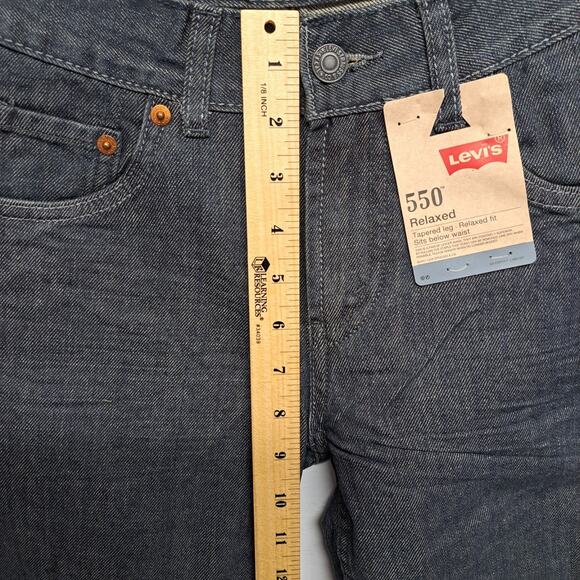 Levi's 550 Relaxed Fit Boys Size 14 Regular 27x27 Gray Jeans Humboldt Wash NWT - Picture 9 of 10
